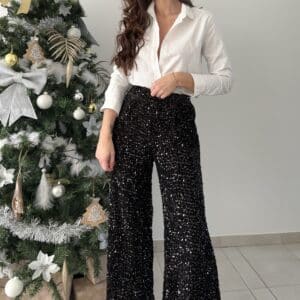Pantalon sequins Una